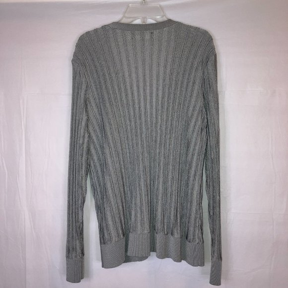 Jones New York Womens Gray Ribbed Cardigan Size OX - Picture 8 of 12